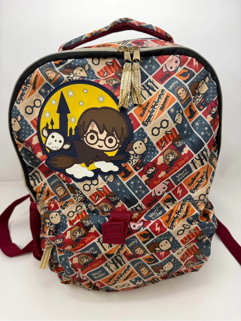 Kids Harry Potter Patterned Backpack - Red/Navy